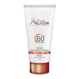 کرم ضد آفتاب فاقد چربی مدیسان (Medisun) با SPF60 رنگی حجم 50 میلی لیتر