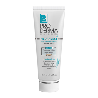 کرم مرطوب کننده صورت و گردن پرودرما (Proderma) مدل فاقد چربی رنگ بژ روشن حجم 40 میلی لیتر