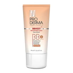 کرم مرطوب کننده پرودرما (Proderma) با SPF40 مناسب پوست چرب و جوش دار رنگ بژ طبیعی حجم 40 میلی لیتر