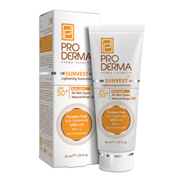 ضد آفتاب ضد لک و روشن کننده +Spf50 پرودرما (Proderma) رنگ بژ روشن حجم 40 میلی لیتر