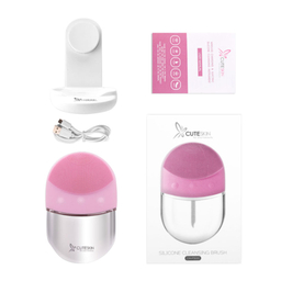 فیس براش سیلیکونی کیوت اسکین (Cute Skin) مدل F500 رنگ بنفش