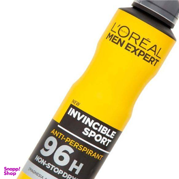 اسپری ضد تعریق مردانه لورآل (Loreal) سری Men Expert مدل Invincible sport حجم 250 میلی لیتر