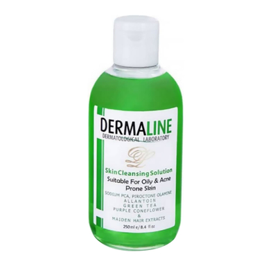 محلول پاک کننده درمالاین (Dermaline) مناسب پوست‌های چرب حجم 250 میلی لیتر