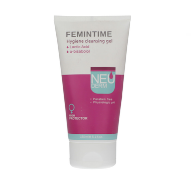 ژل بهداشتی بانوان نئودرم مدل Femintime حجم 150 میلی‌ لیتر