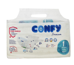 پوشک کانفی (Confy) مدل Premium سایز 1 بسته 40 عددی