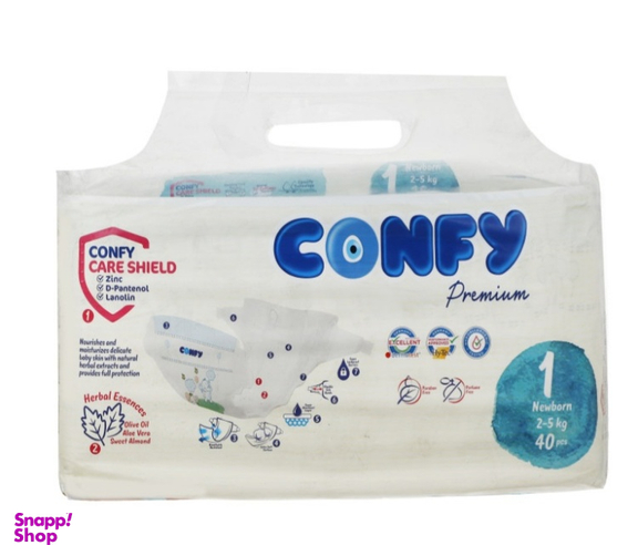 پوشک کانفی (Confy) مدل Premium سایز 1 بسته 40 عددی