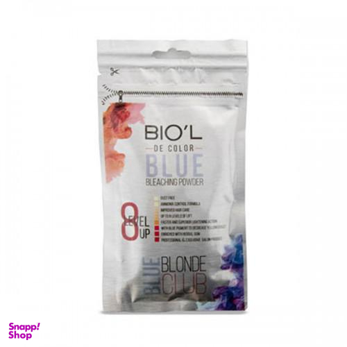 پودر دکلره بیول (Biol) مدل Blonde Club وزن 50 گرم رنگ آبی