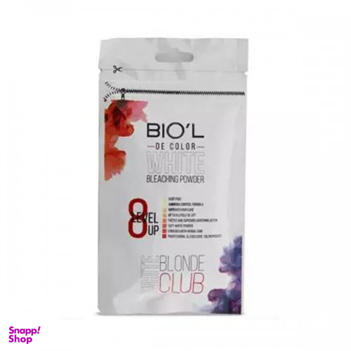 پودر دکلره بیول (Biol) مدل Blonde Club وزن 50 گرم رنگ سفید حجم 50 میلی لیتر