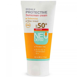 کرم ضدآفتاب نیودرم (Neuderm) مدل Highly Protective فاقد چربی حجم 50 میلی لیتر