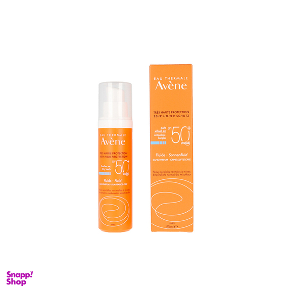 ضد آفتاب فلویید Spf 50 بی رنگ اون (Avene) مدل Fluid حجم 40 میلی لیتر