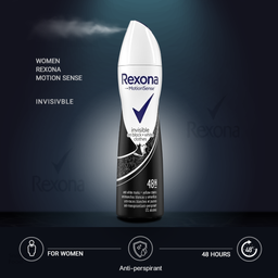 اسپری ضد تعریق زنانه رکسونا مدل Invisible Black & White حجم 200 میلی‌ لیتر