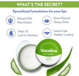 کرم نرم کننده لب وازلین (Vaseline) مدل Aloe حجم 20 میلی لیتر