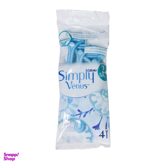 خودتراش ژیلت (Gillette) مدل Simply Venus بسته 4 عددی