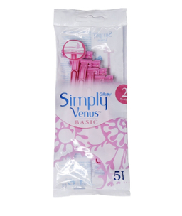 خودتراش ژیلت (Gillette) مدل Simply Venus بسته 5 عددی