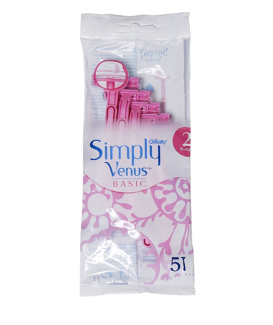 خودتراش ژیلت (Gillette) مدل Simply Venus بسته 5 عددی