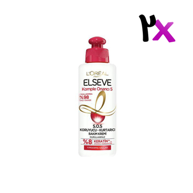 کرم مو لورآل (L'OREAL) سری Elseve مدل Komple Onarici 5 حجم 200 میلی لیتر به همراه یک عدد رایگان