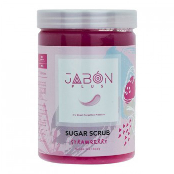اسکراب شکر ژبن پلاس (Jabon Plus) رایحه توت فرنگی وزن 900 گرم