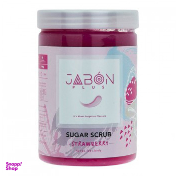 اسکراب شکر ژبن پلاس (Jabon Plus) رایحه توت فرنگی وزن 900 گرم