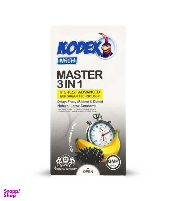 کاندوم ناچ کودکس مدل Master 3in1 بسته 12 عددی