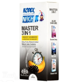 کاندوم ناچ کودکس مدل Master 3in1 بسته 12 عددی