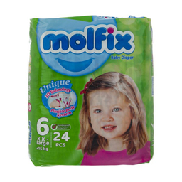 پوشک مولفیکس (Molfix) کد 001 سایز 6 بسته 28 عددی