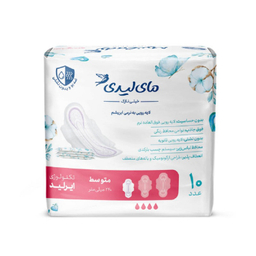 نوار بهداشتی مای لیدی مدل Silky Soft سایز متوسط بسته 10 عددی