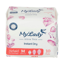 نوار بهداشتی مای لیدی (My Lady) مدل Instant Dry سایز متوسط بسته 10 عددی