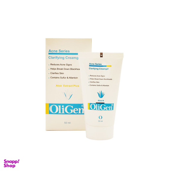 ژل کرم شفاف کننده ضد جوش الی ژن (Oligen) مدل Acne Series حجم 50 میلی لیتر