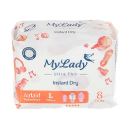 نوار بهداشتی مای لیدی (My Lady) مدل Instant Dry سایز بزرگ بسته 8 عددی