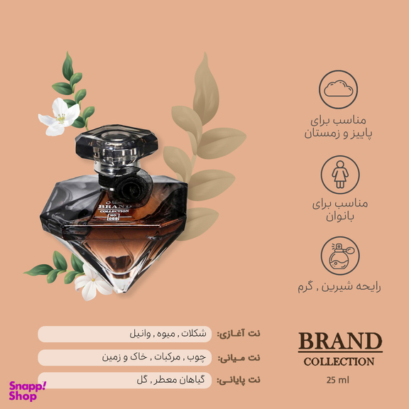 عطر جیبی زنانه نیچ برند کالکشن (Niche Brand Collection) مدل La Nuit Tresor 069 حجم 25 میلی‌ لیتر