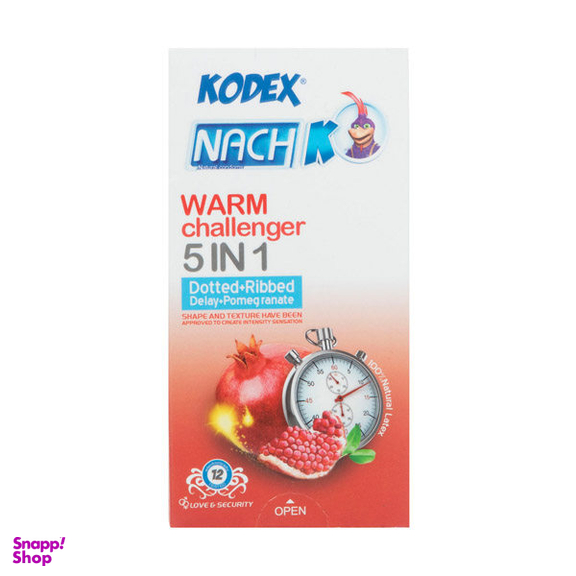 کاندوم کودکس ناچ (kodex) مدلWarm chalenger بسته 12 عددی