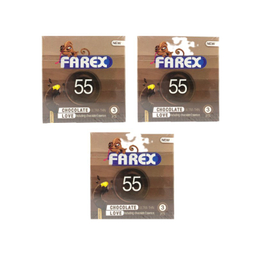 کاندوم فارکس (Farex) مدل Chocolate 55 بسته 3 عددی