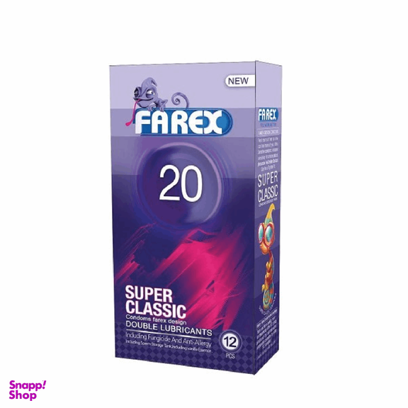 کاندوم فارکس (Farex) مدل Super Clasic 20 بسته 12 عددی