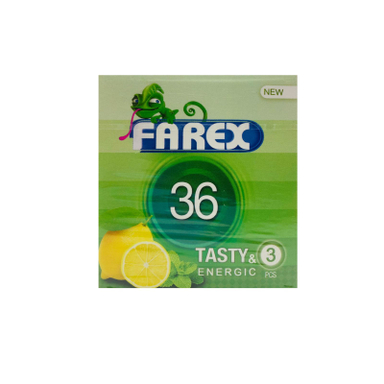 کاندوم فارکس (Farex) مدل Tasty 36 حجم 3 عددی