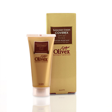 کرم ضد آفتاب رنگی Spf50 الیوکس (Olivex) مدل کاورکس حجم 40 میلی لیتر