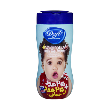 دستمال مرطوب کودک دافی (Dafi) حاوی کالاندولا و ویتامین بسته 50 عددی