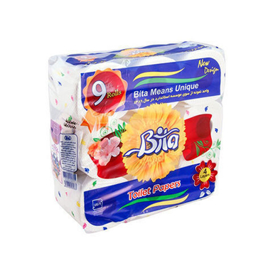 دستمال توالت بیتا مدل چهار لایه بسته 9 عددی