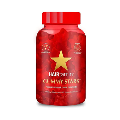 پاستیل تقویت کننده مو هیرتامین مدل Gummy Stars بسته 60 عددی
