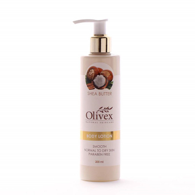لوسیون آبرسان بدن الیوکس (Olivex) حاوی شی باتر حجم 200 میلی لیتر
