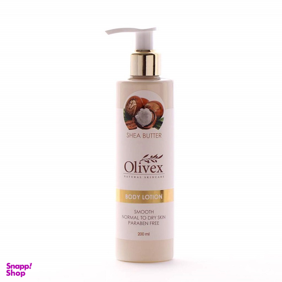 لوسیون آبرسان بدن الیوکس (Olivex) حاوی شی باتر حجم 200 میلی لیتر