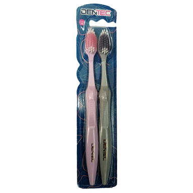 مسواک دن تک (Dentes) مدل Easy Clean با برس متوسط بسته 2 عددی
