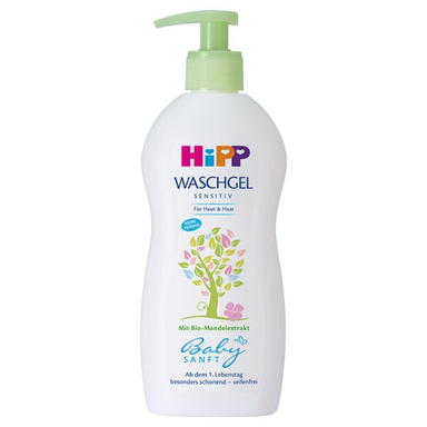 ژل شستشوی سر و بدن کودک هیپ (Hipp) مدل پمپی Sensitive