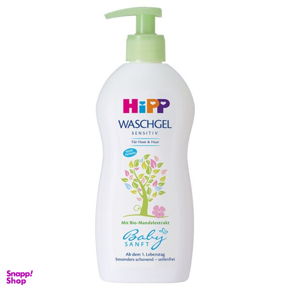 ژل شستشوی سر و بدن کودک هیپ (Hipp) مدل پمپی Sensitive