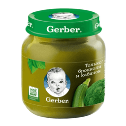 پوره گربر (Gerber) با طعم کلم بروکلی و کدو