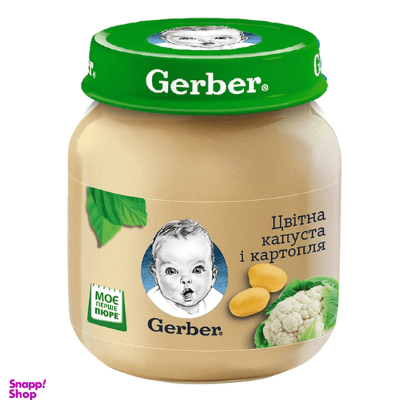 پوره گربر (Gerber) با طعم سیب زمینی و گل کلم