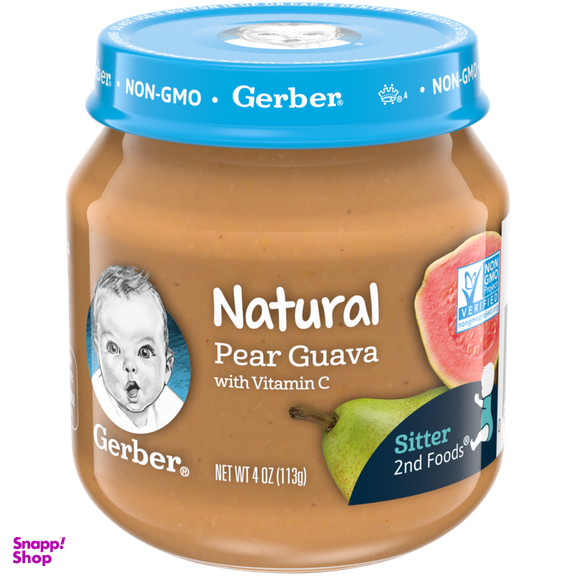 پوره گربر (Gerber) با طعم گواوا گلابی با ویتامین C