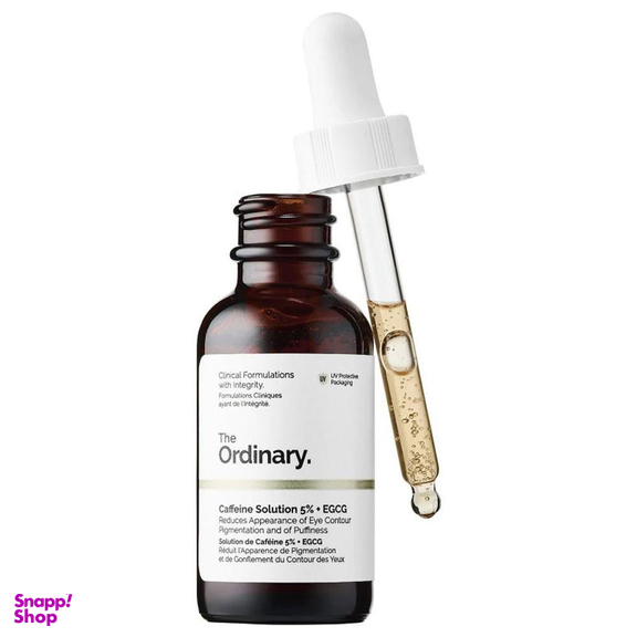 سرم دور چشم ضد تیرگی و پف اوردینری (The Ordinary) مدل Caffeine Solution 5% + EGCG حجم 30 میلی لیتر