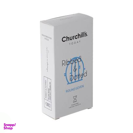 کاندوم چرچیلز (Churchill's) مدل Ribbed And Dotted بسته 12 عددی