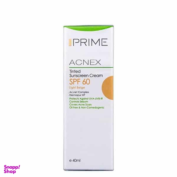 کرم ضدآفتاب Spf60 پریم (Prime) مناسب پوست چرب و جوش دار حجم 40 میلی لیتر