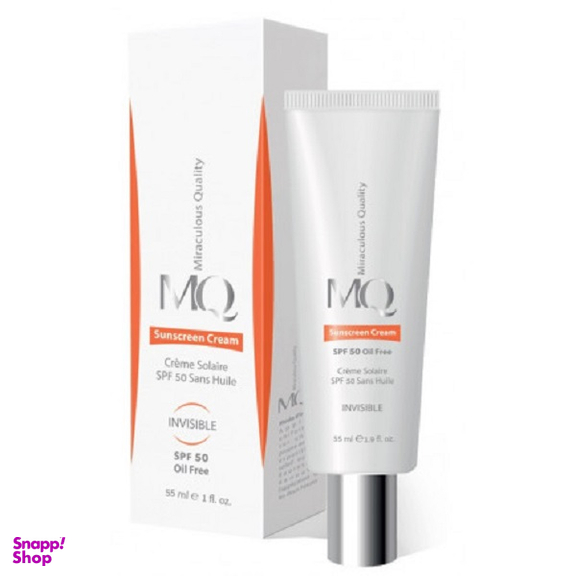 کرم ضد آفتاب Spf50 ام کیو (Mq) مدل نامریی مدل فاقد چربی مناسب پوست چرب حجم 55 میلی لیتر